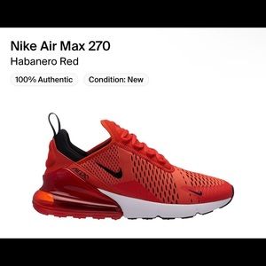 HABANERO RED NIKE AIR MAX 270